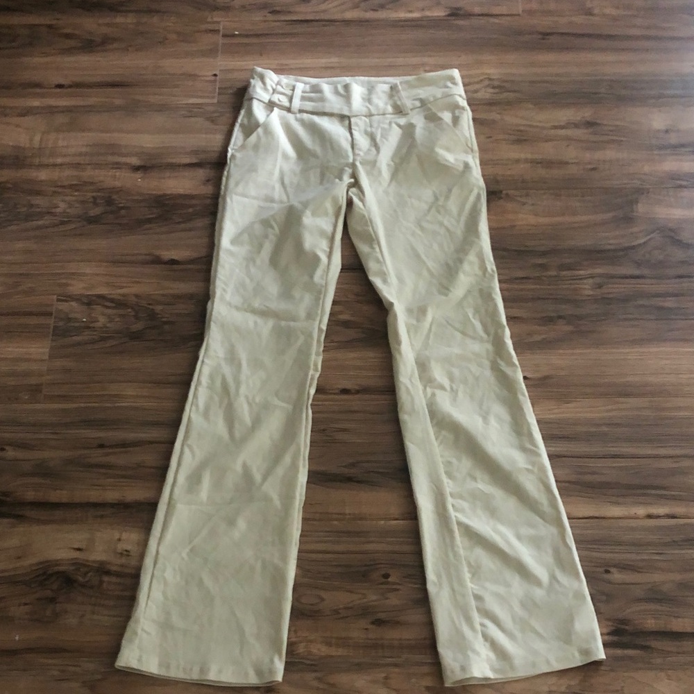 Beige Flared Trousers